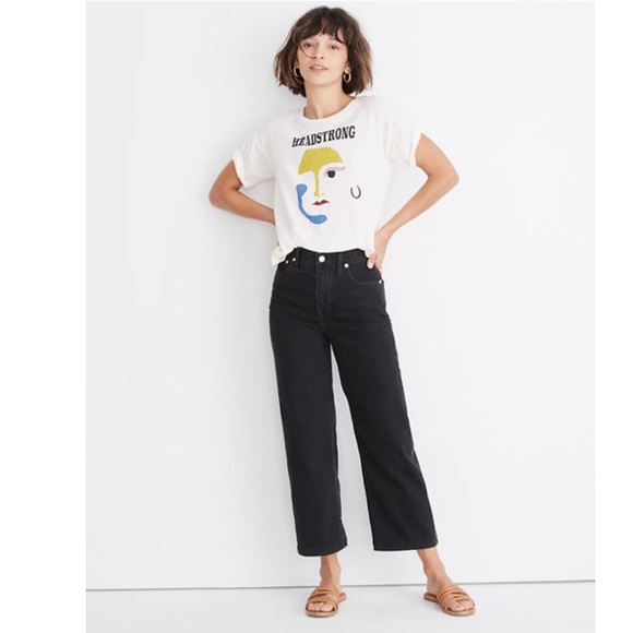 Madewell Denim - Madewell Wide Leg High Rise crop Jeans Sz 31 NWT